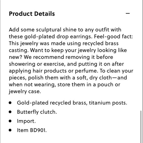 J. Crew Burnished Gold Double Wobble Drop Earrings NEW Style BD901 - Picture 7 of 7